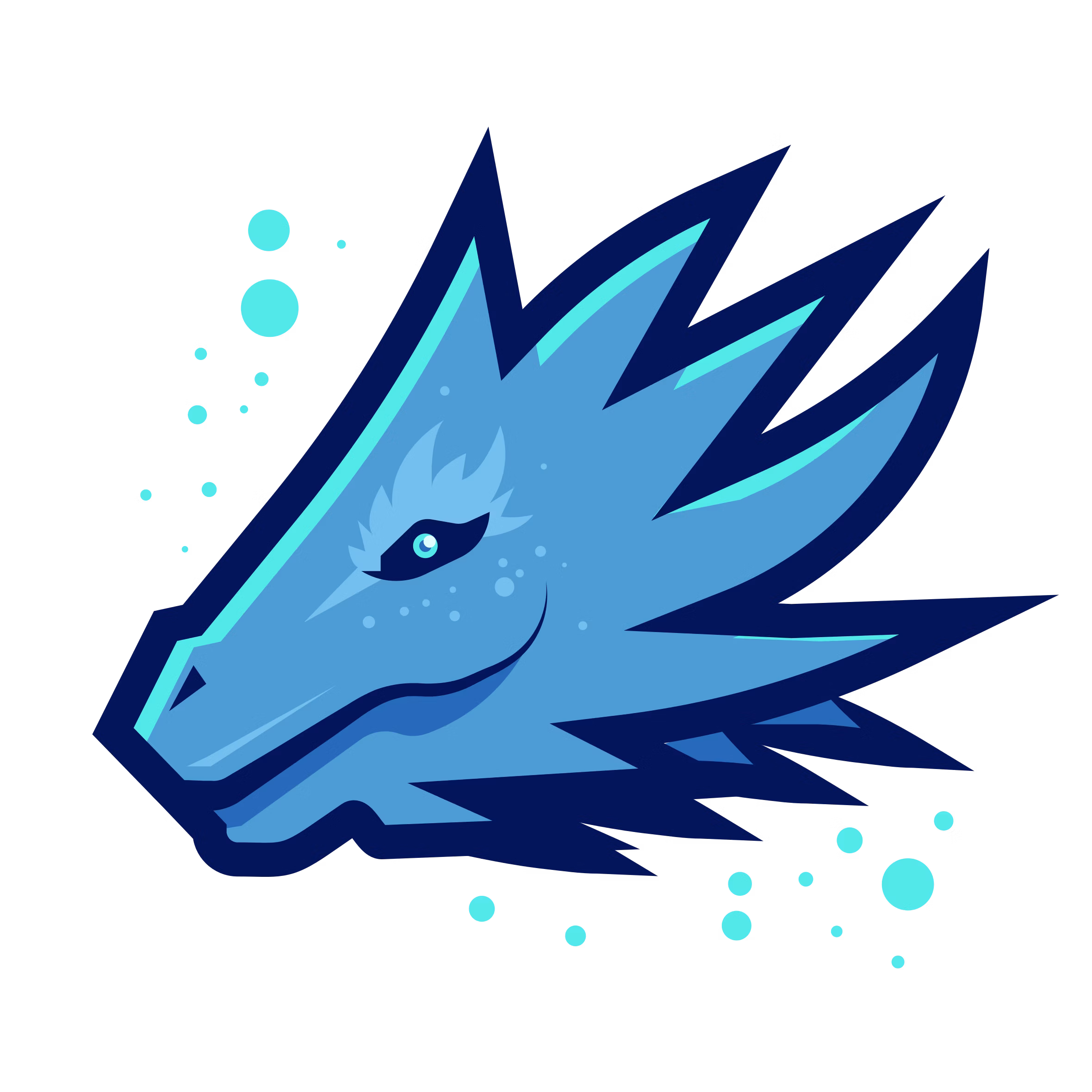 blauw drakenhoofd